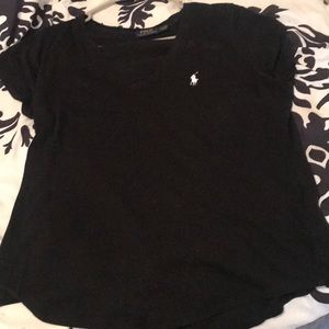 Black polo shirt